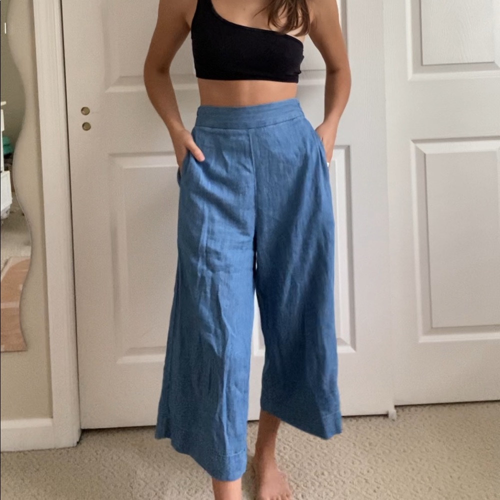Madewell Cotton Elastic Waist Culottes